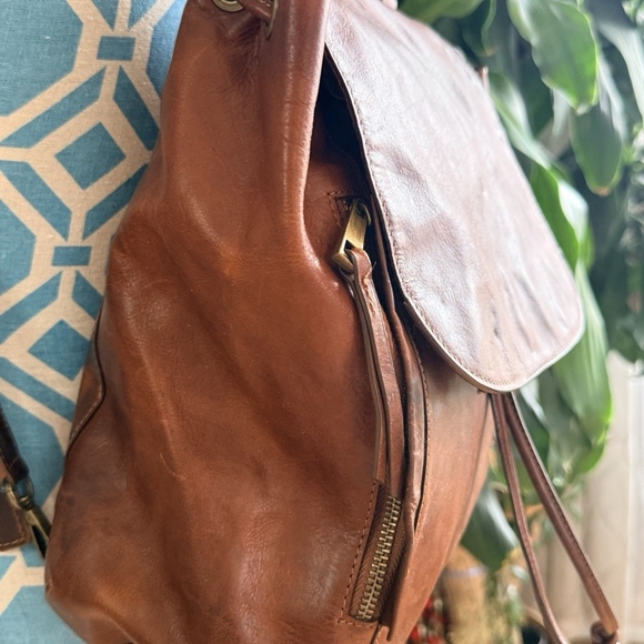 Womens Rachel Roy Brown Genuine Leather Convertible Backpack Purse main image 4
